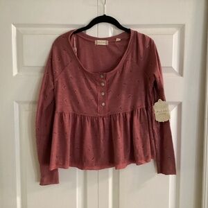 Altar’d State Flowered Blouse Size Small NWT